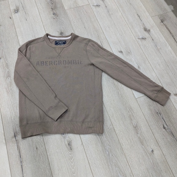 Abercrombie & Fitch Men's Tan Taupe Sweatshirt Pullover Jumper - XS - Picture 1 of 6